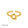 Copper Letter Open Rings