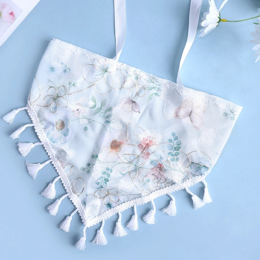 Women's Pastoral Flower Cloth Tassel Hair Band