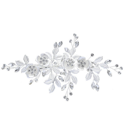 korean style inlaid rhinestone pearl insert comb alloy bridal hairpin