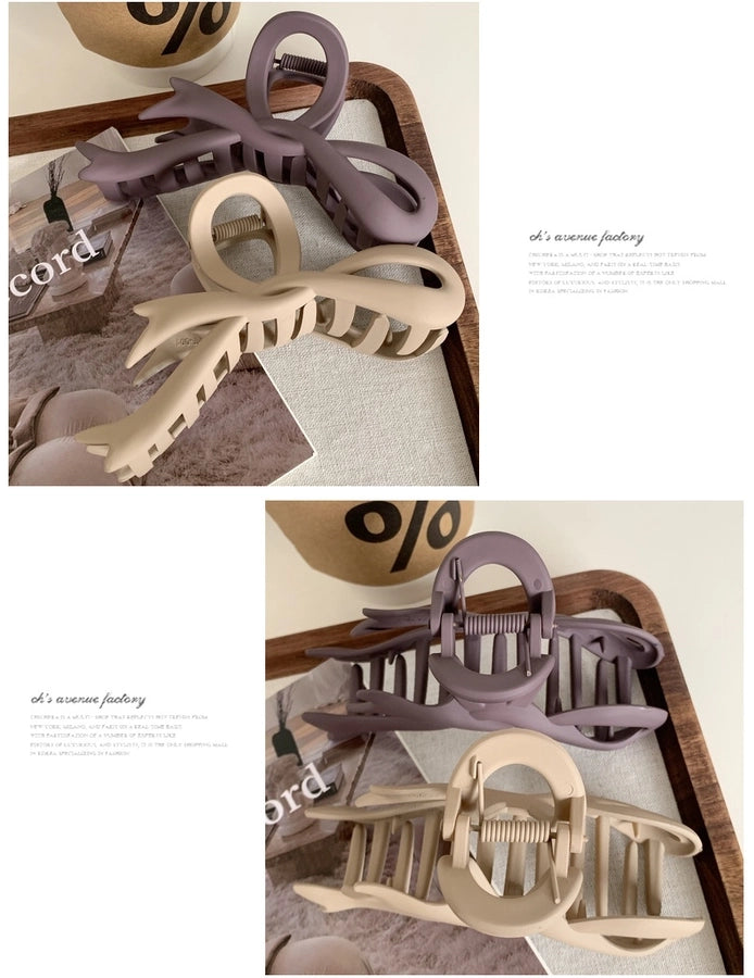 simple style bow knot plastic hair claws