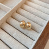 retro c shape solid color metal plating women's earrings 1 pair