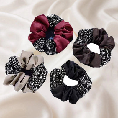 Women's Elegant Sweet Artistic Wreath Cloth Inlay Artificial Rhinestones Hair Tie