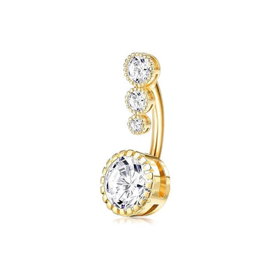 1 Piece 1 Set Belly Rings Simple Style Geometric Heart Shape 316 Stainless Steel  Plating