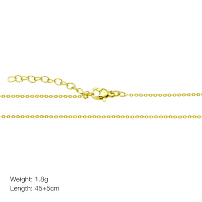 Copper 18K Gold Plated Solid Color Necklace