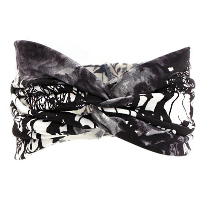 elegant streetwear plaid leopard cloth hair band