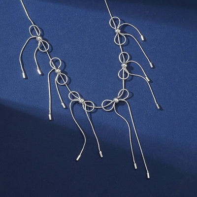 Copper Plating Bow Knot Necklace