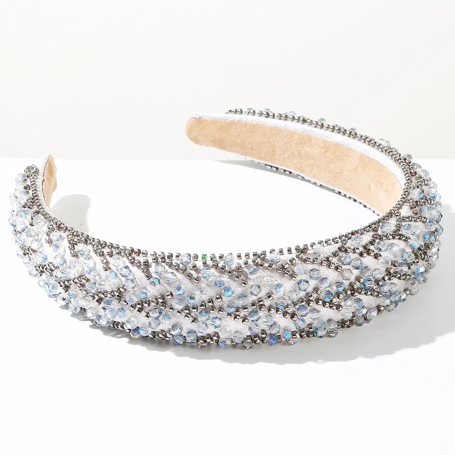Women's Casual Vacation Classic Style Geometric Beaded Alloy Cloth Inlay Sequins Beads Hair Band