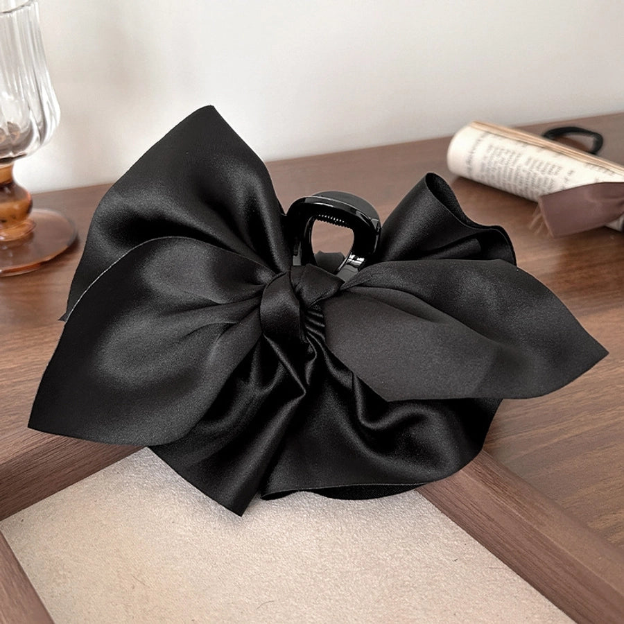 Escape Princess Headwear ~ Satin Big Bow Grab Clip Shark Clip Back Head Hair Korean Grab Clip Ins Clip