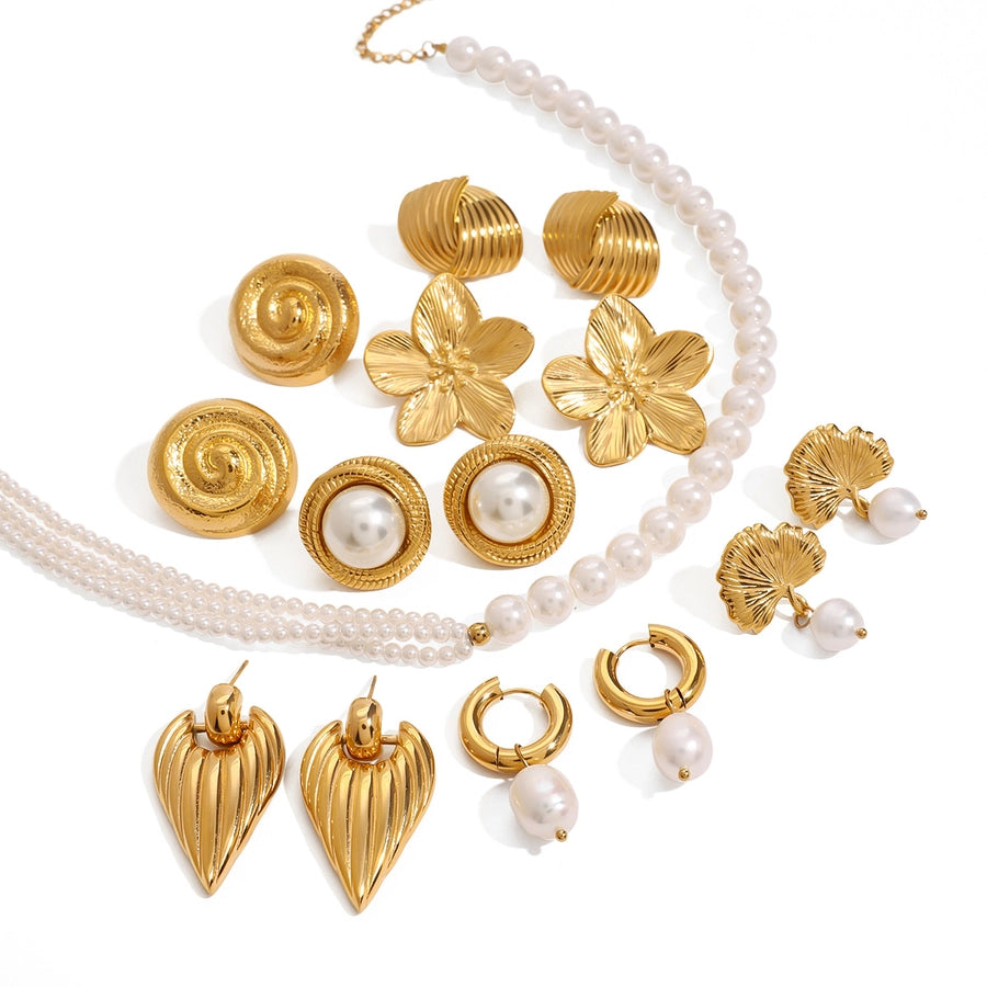 Jewelry Vintage Style Classic Style Geometric 304 Stainless Steel Plating Earrings Necklace