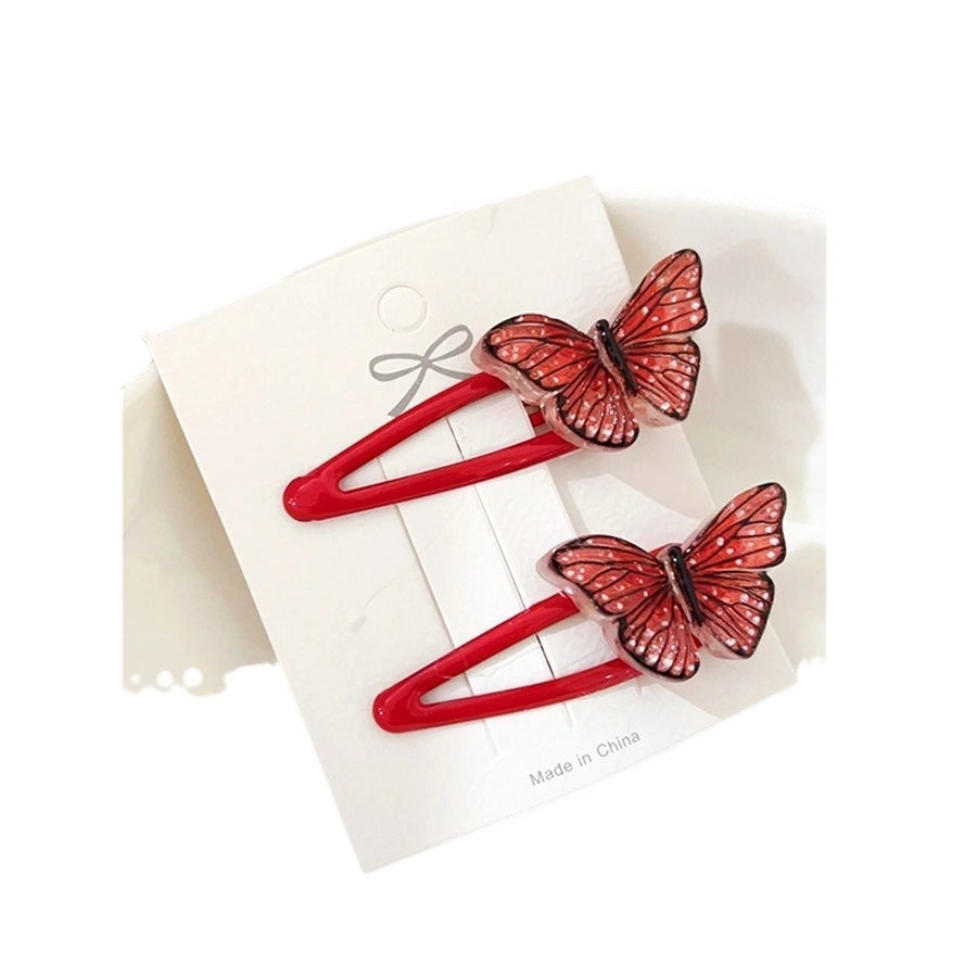 Women's Sweet Butterfly Plastic Resin Hair Clip