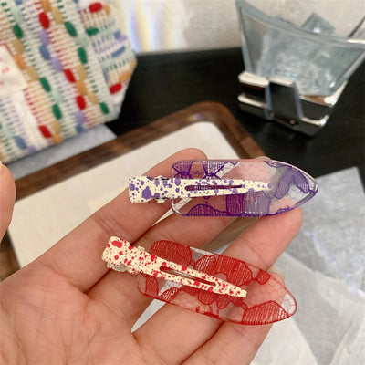 Women's Korean Style Mesh Resin Hair Clip