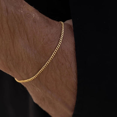 Hip-Hop Basic Simple Style Geometric 304 Stainless Steel 18K Gold Plated White Gold Plated Bracelets In Bulk