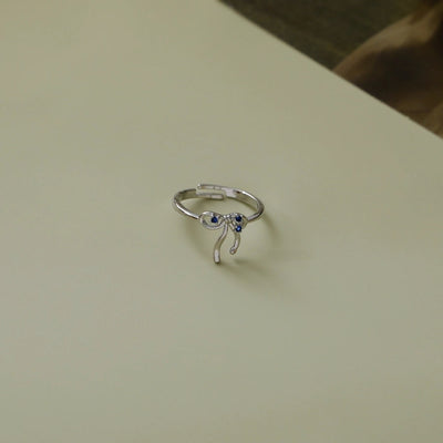 Copper 18K Gold Plated White Gold Plated Asymmetrical Big Bow Bow Knot Zircon Jewelry Set