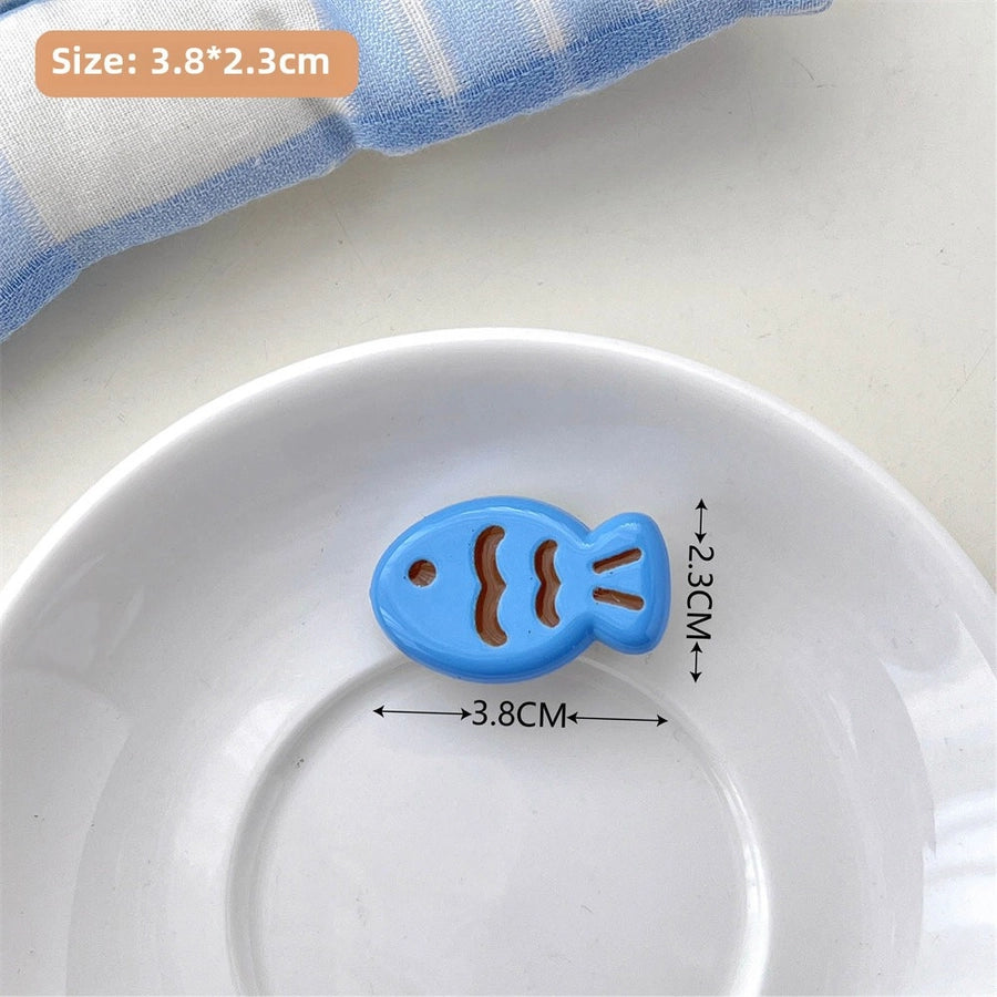 Candy Color Snapper Burned Hair Clip  Sweet Girl's Heart Cute Fish Bangs Clip Student  Hairpin Hair Accessories