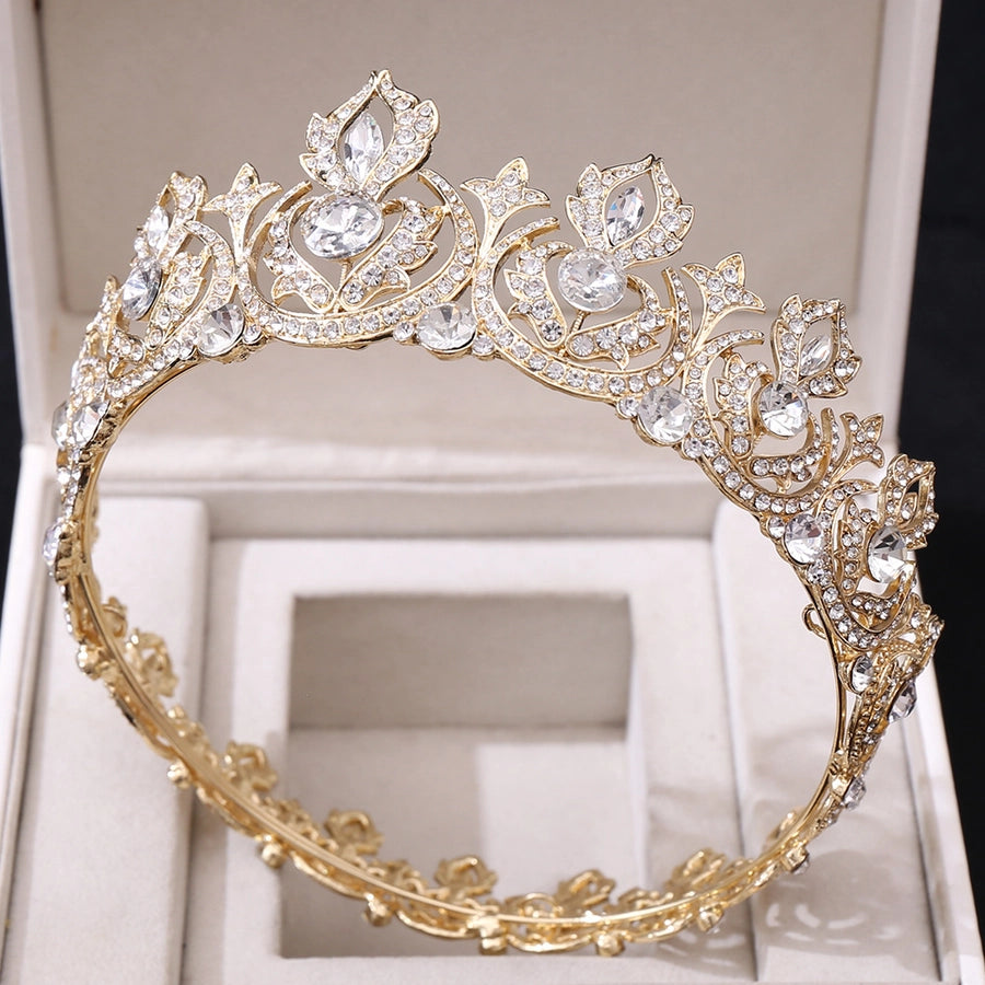 fashion crown alloy inlay rhinestones crown 1 piece