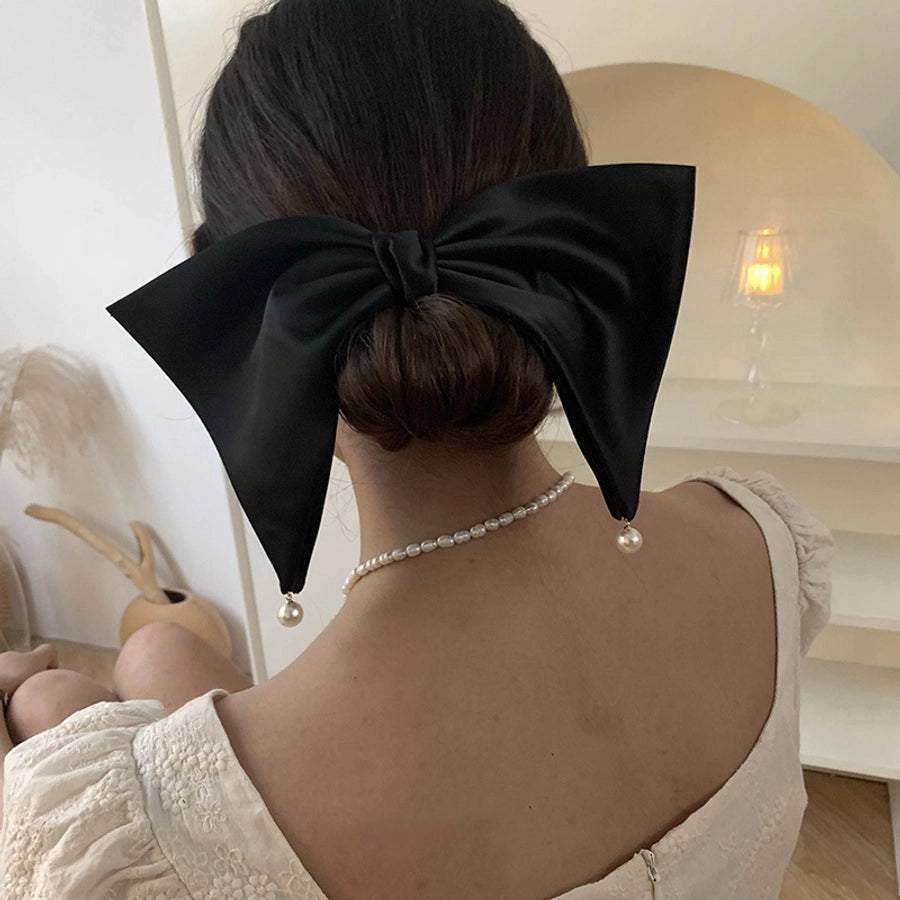 elegant bow knot cloth hair clip