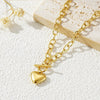 Jewelry Simple Style Classic Style Heart Shape 304 Stainless Steel Gold Plated Bracelets Necklace