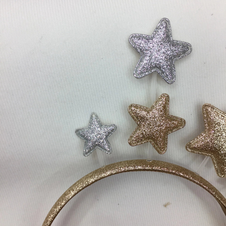 new Christmas creative small fresh five-pointed star children's hairband hair accessories metal around the side headband