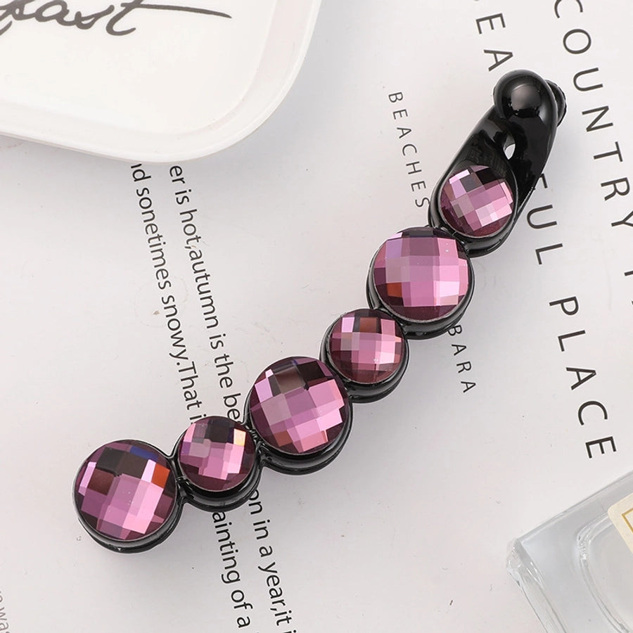 simple style geometric plastic artificial pearls hair clip