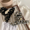 women's princess cute sweet flower plastic cloth inlaid pearls hair claws