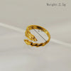Jewelry Elegant Simple Style Snake 304 Stainless Steel 18K Gold Plated Open Rings