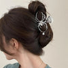 fashion flower metal plating artificial rhinestones hair claws 1 piece