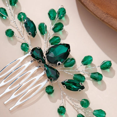 Women's Simple Style Classic Style Color Block Copper Inlay Rhinestones Insert comb