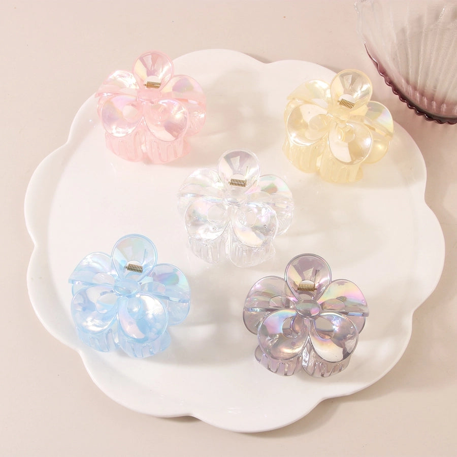Women's Simple Style Classic Style Flower Plastic Resin Stoving Varnish Hair Claws