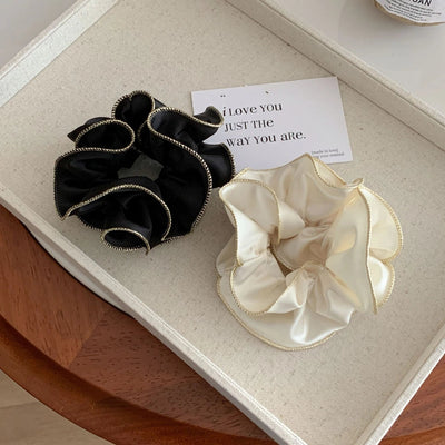 New Classic Style Large Intestine Hair Band Women's High-Grade Satin Temperament Bun Tie-up Hair Headband Hair Rope Women's Headdress