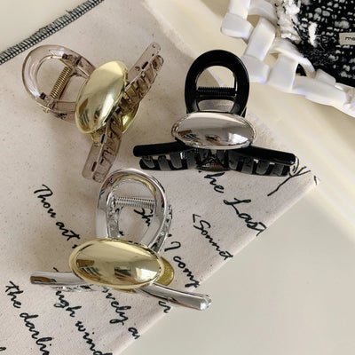 Personalized Metal Hemispherical Grip Ins Popular Barrettes Fashion All-Match Shark Clip Updo Hair Accessories