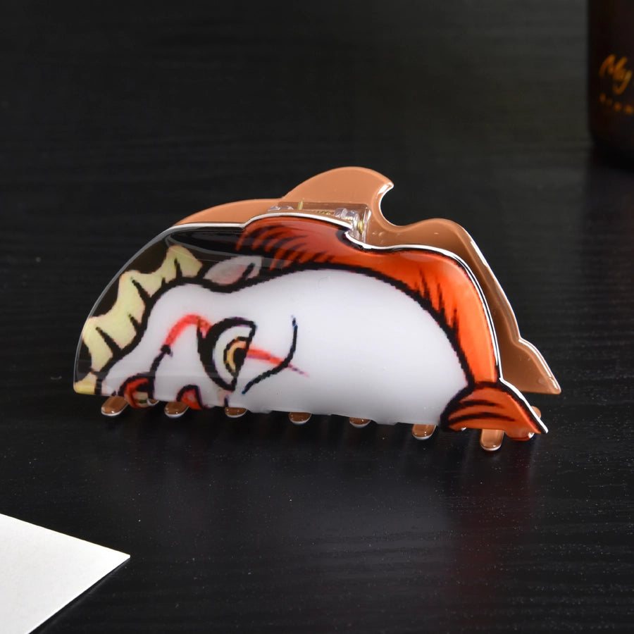 Halloween Funny Women's Color Block Arylic Printing Hair Claws