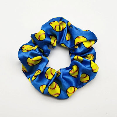 fashion baseball basketball satin hair tie 1 piece