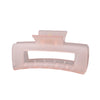 solid color jelly frosted hollow out hair clip
