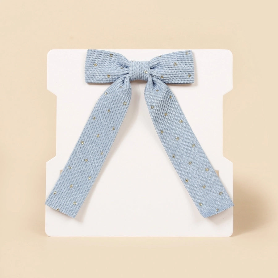 sweet bow knot corduroy hair clip
