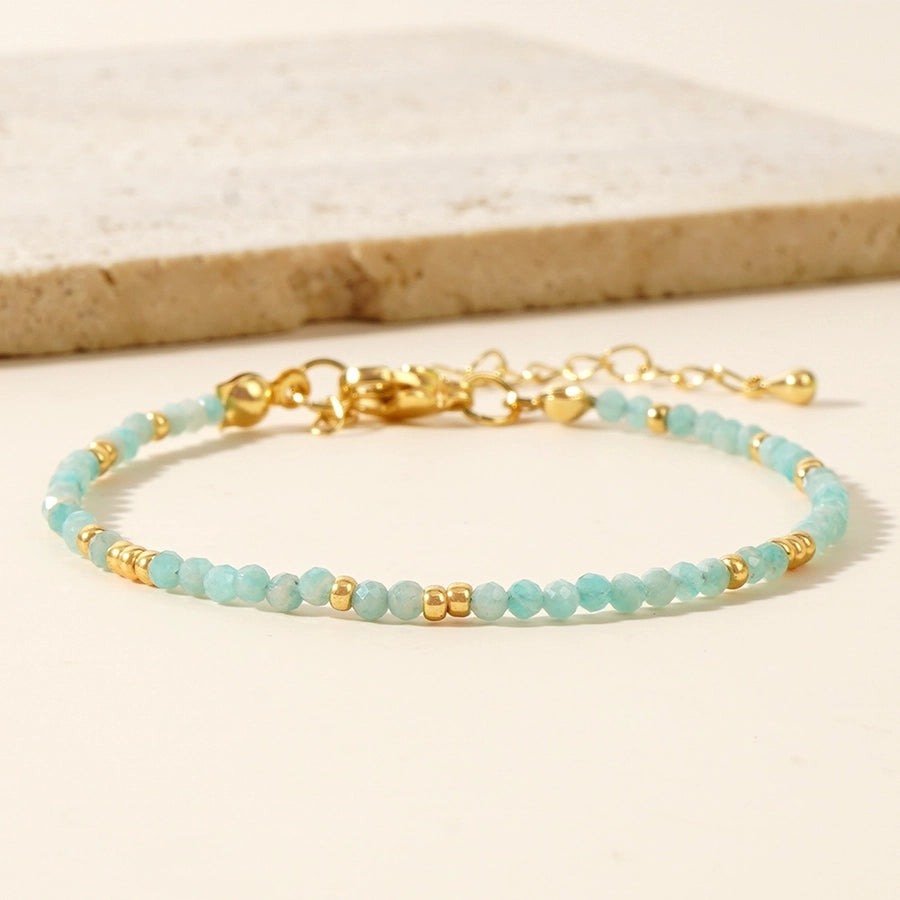 Hot Selling New Bohemian Style Colorful Natural Stone Beads String Bracelet Women's Jewelry Affordable Luxury Fashion