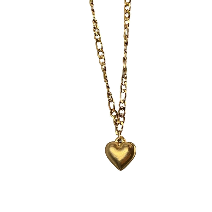 Jewelry Simple Style Classic Style Heart Shape Titanium Steel Plating Pendant Necklace
