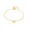Luxurious Queen Bridal Butterfly 304 Stainless Steel Gold Plated Zircon Bracelets In Bulk
