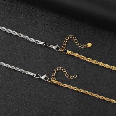 Jewelry Simple Style Geometric 304 Stainless Steel 18K Gold Plated Bracelets Necklace