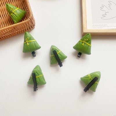 Women's Cute Zongzi Plastic Resin Hair Clip