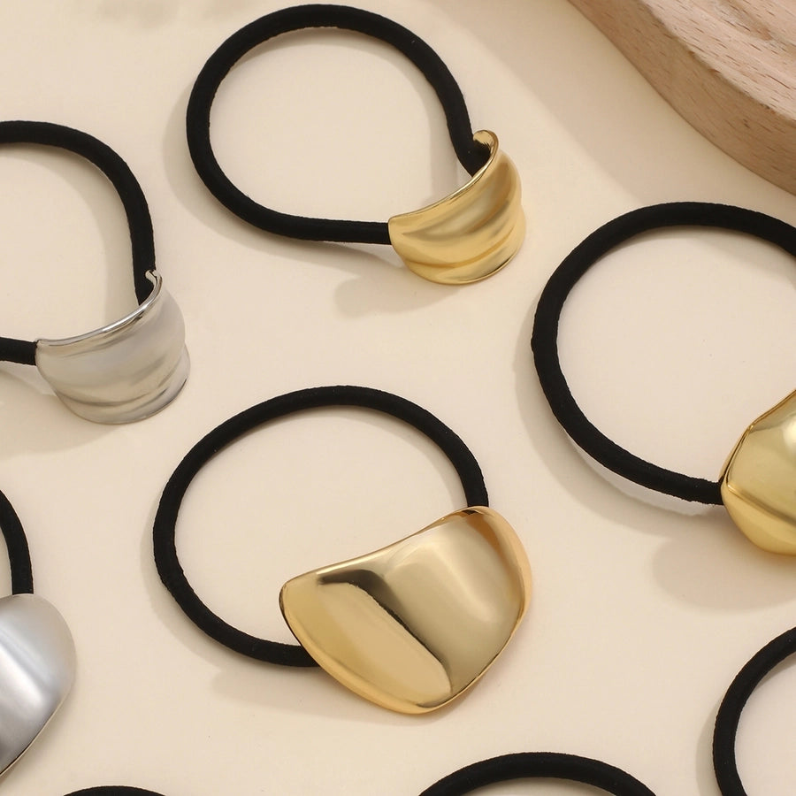 Women's Simple Style Solid Color Alloy Plating Hair Tie