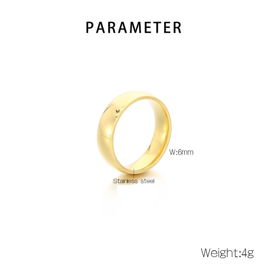 Jewelry Vintage Style Geometric 304 Stainless Steel 18K Gold Plated Rings