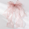 women's sweet solid color bow knot cloth hair clip