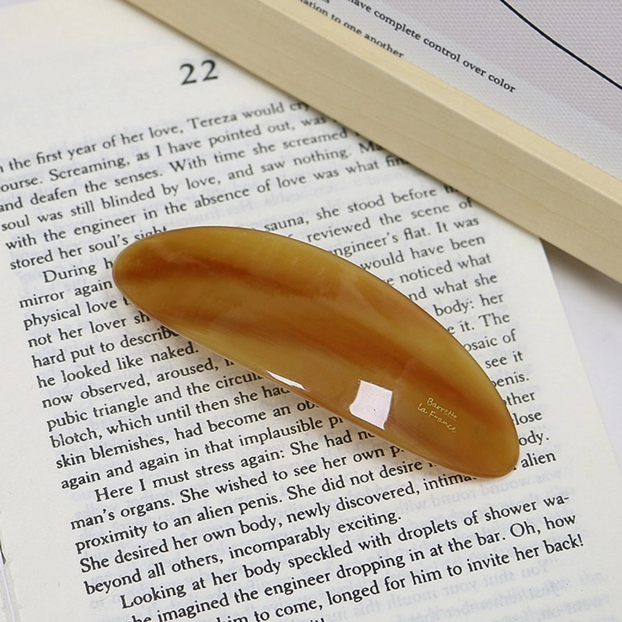 artistic color block leopard acetic acid sheets hair clip