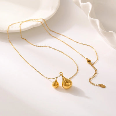 Jewelry Preppy Style Simple Style Artistic Water Droplets 304 Stainless Steel Sweater Chain