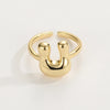 Copper Hollow Out Letter Copper Rings