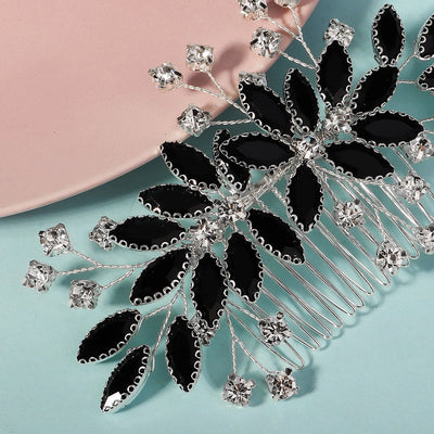 Women's Simple Style Classic Style Color Block Copper Inlay Rhinestones Insert comb