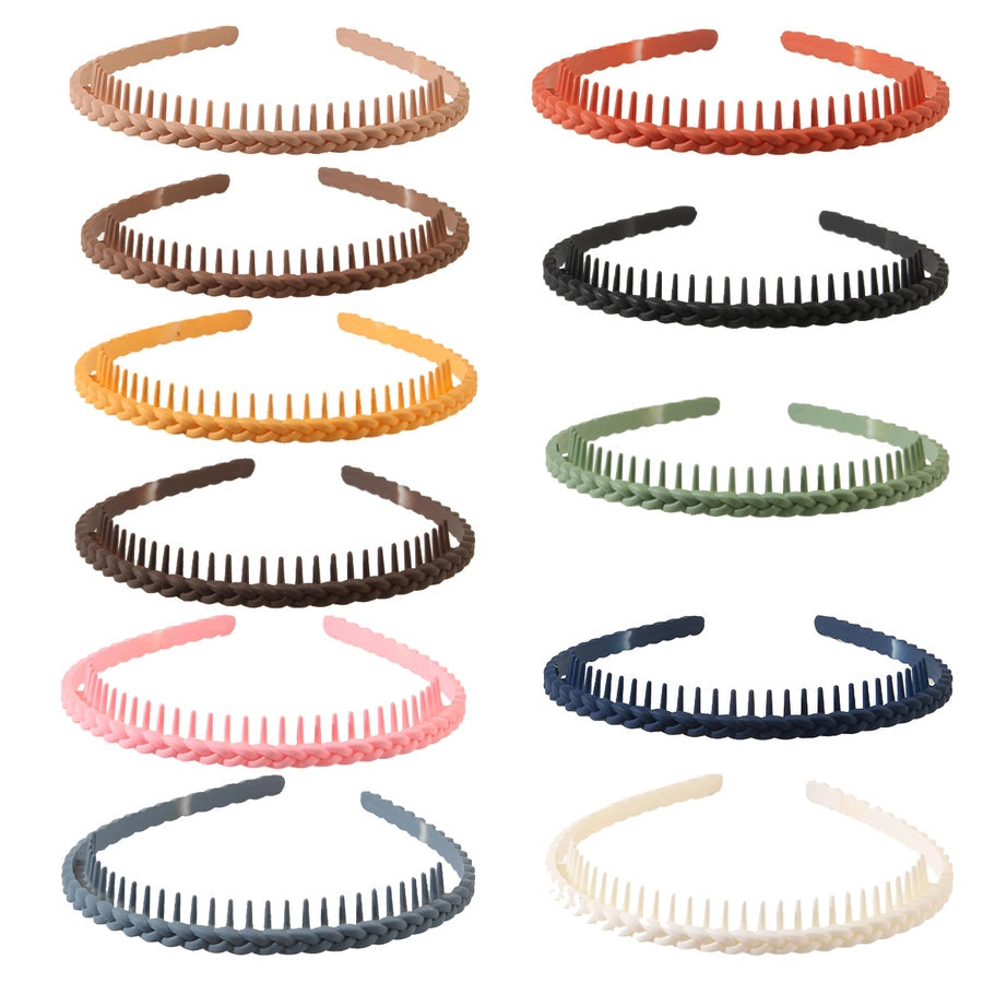 Women's Simple Style Solid Color Plastic Stoving Varnish Hair Band