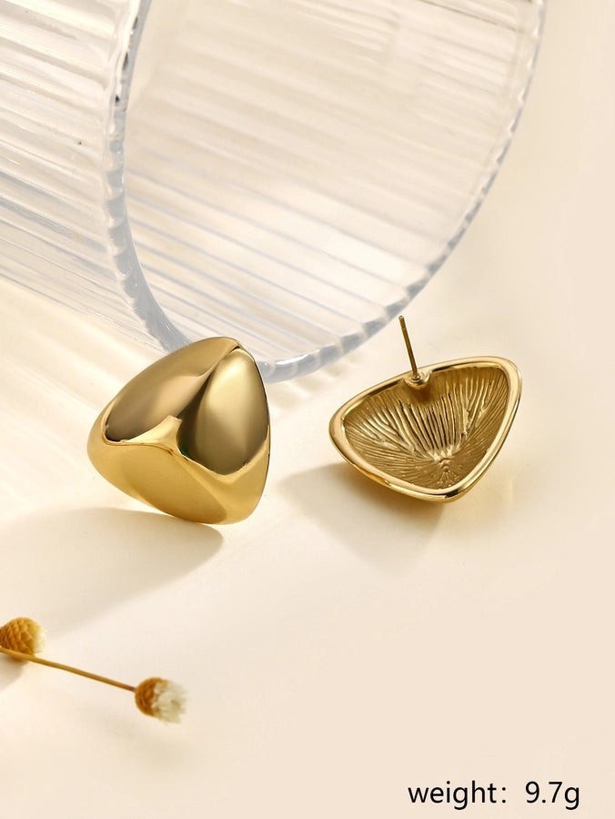 1 Pair Casual Romantic Solid Color Geometric 304 Stainless Steel Ear Studs