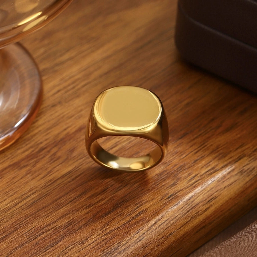 Jewelry Simple Style Streetwear Geometric 304 Stainless Steel Rings