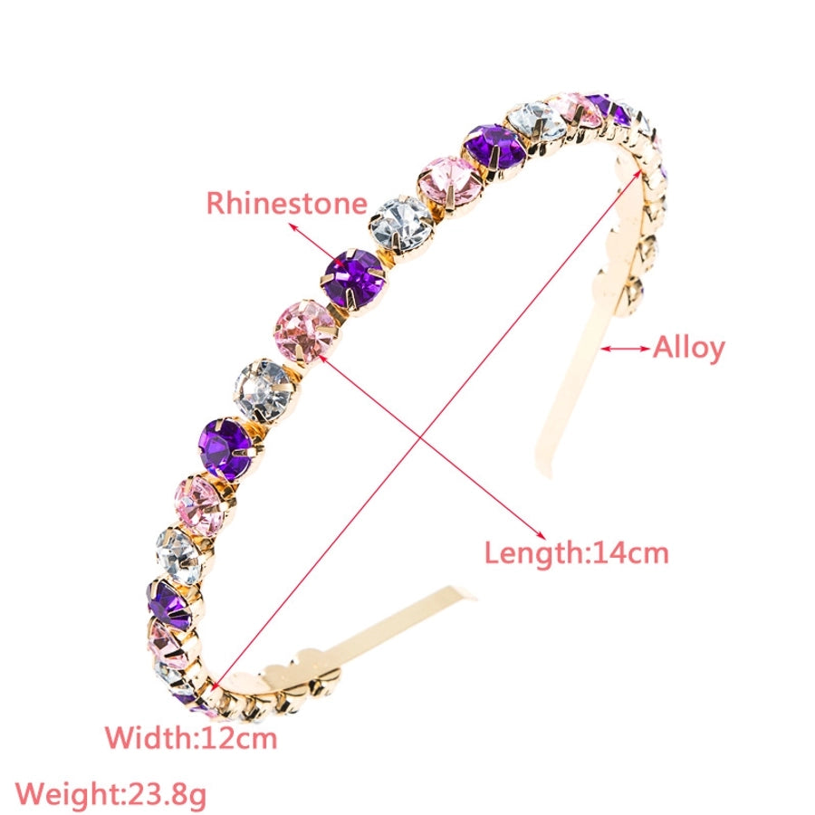 fashion geometric metal rhinestones hair band